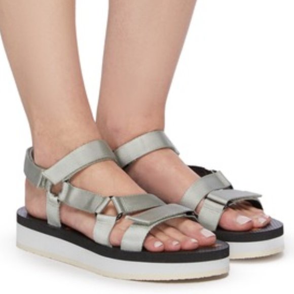 Sam Edelman Mariace Sport Sandals Nylon Strappy Platforms Olive Green Size 8 NEW - Picture 1 of 7